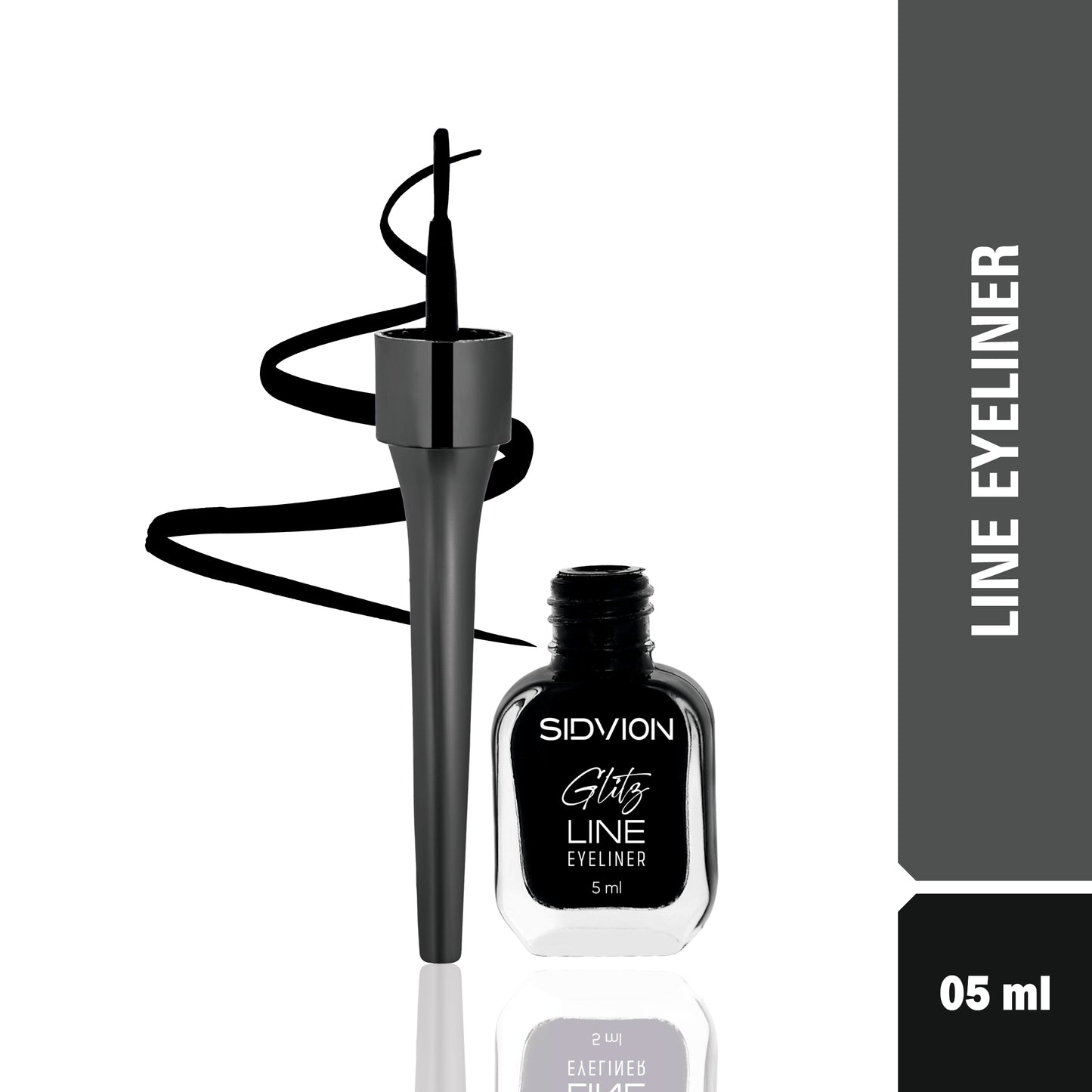 Glitz No Smudge Eyeliner | Quick Drying |Smooth Application | Waterproof 5 ml