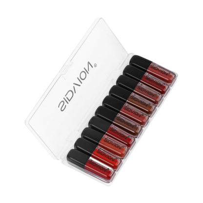 Long Lasting Lipsticks Waterproof Set of 10 Multicolor