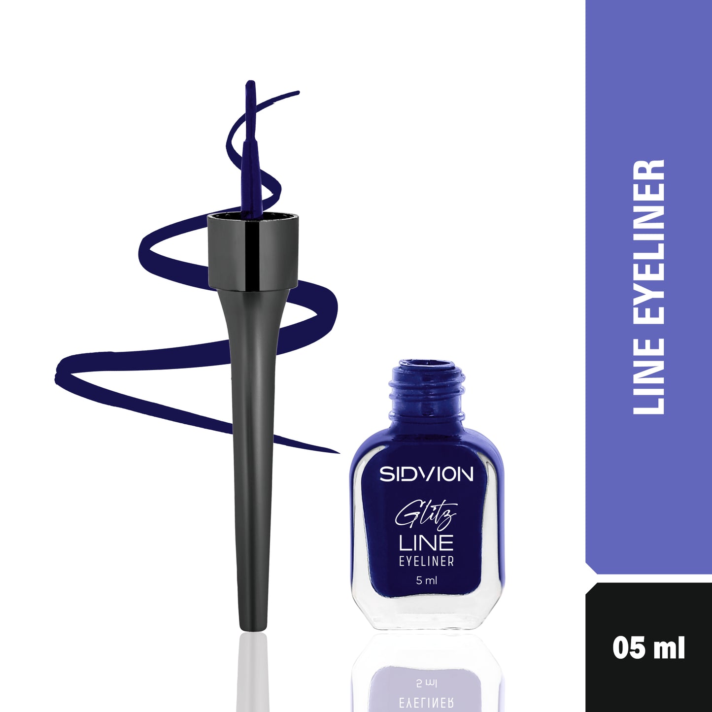 Glitz No Smudge Eyeliner | Quick Drying |Smooth Application | Waterproof 5 ml