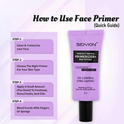 Mattifying Primer – Oil Control - Long Stay Makeup Base for All Skin Types Primer